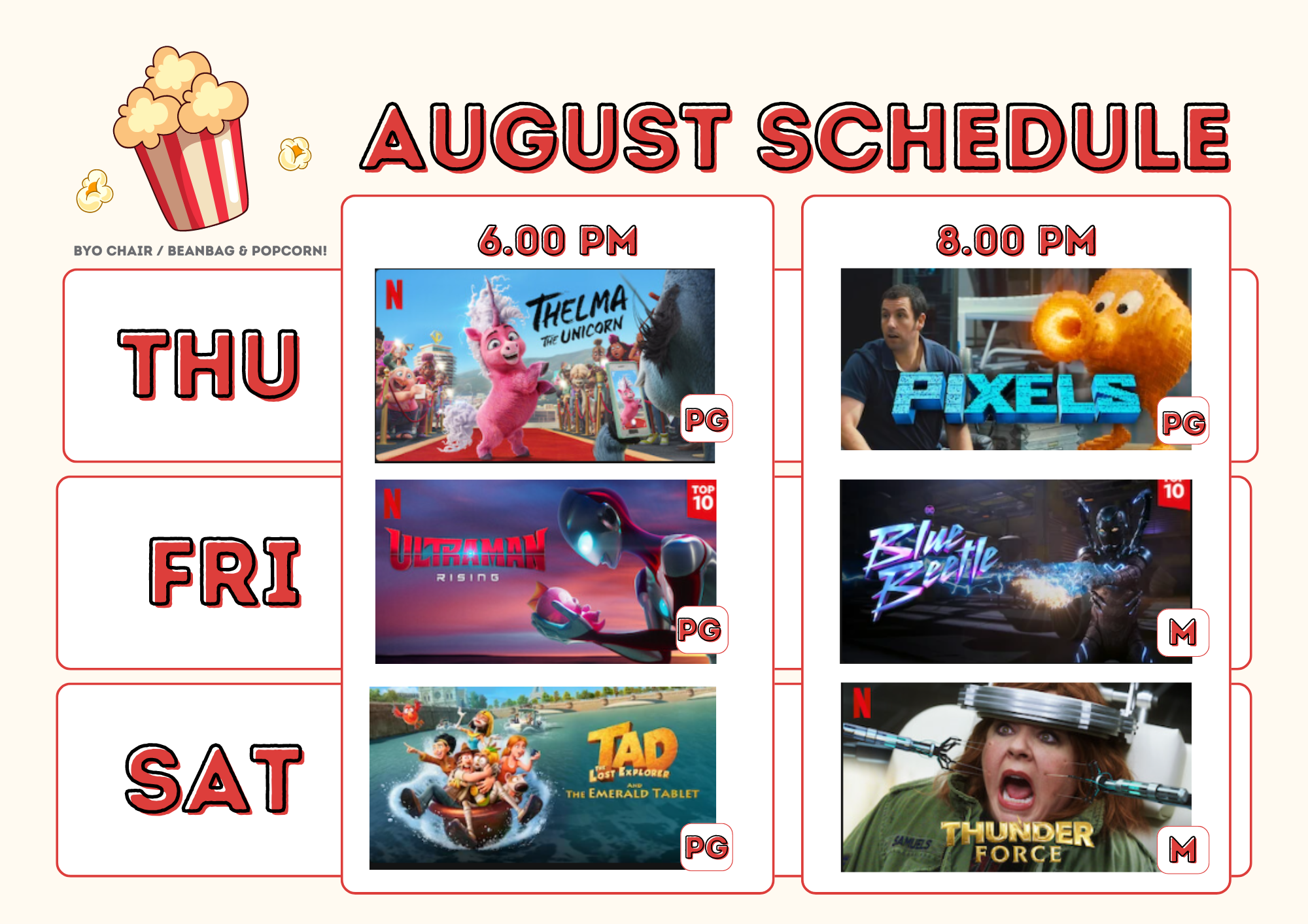 big4 park beach holiday park movie nights